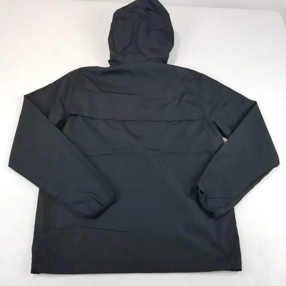 Quiksilver Jacket Mens Medium Black Dryflight Hooded Lightweight Windbreaker NEW